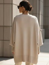 Caramel Grobstrick Pullover Damen oversized mit Rundhals