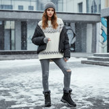 Norvella | Warme Damen-Winterstiefel mit Fellkragen & Profilsohle