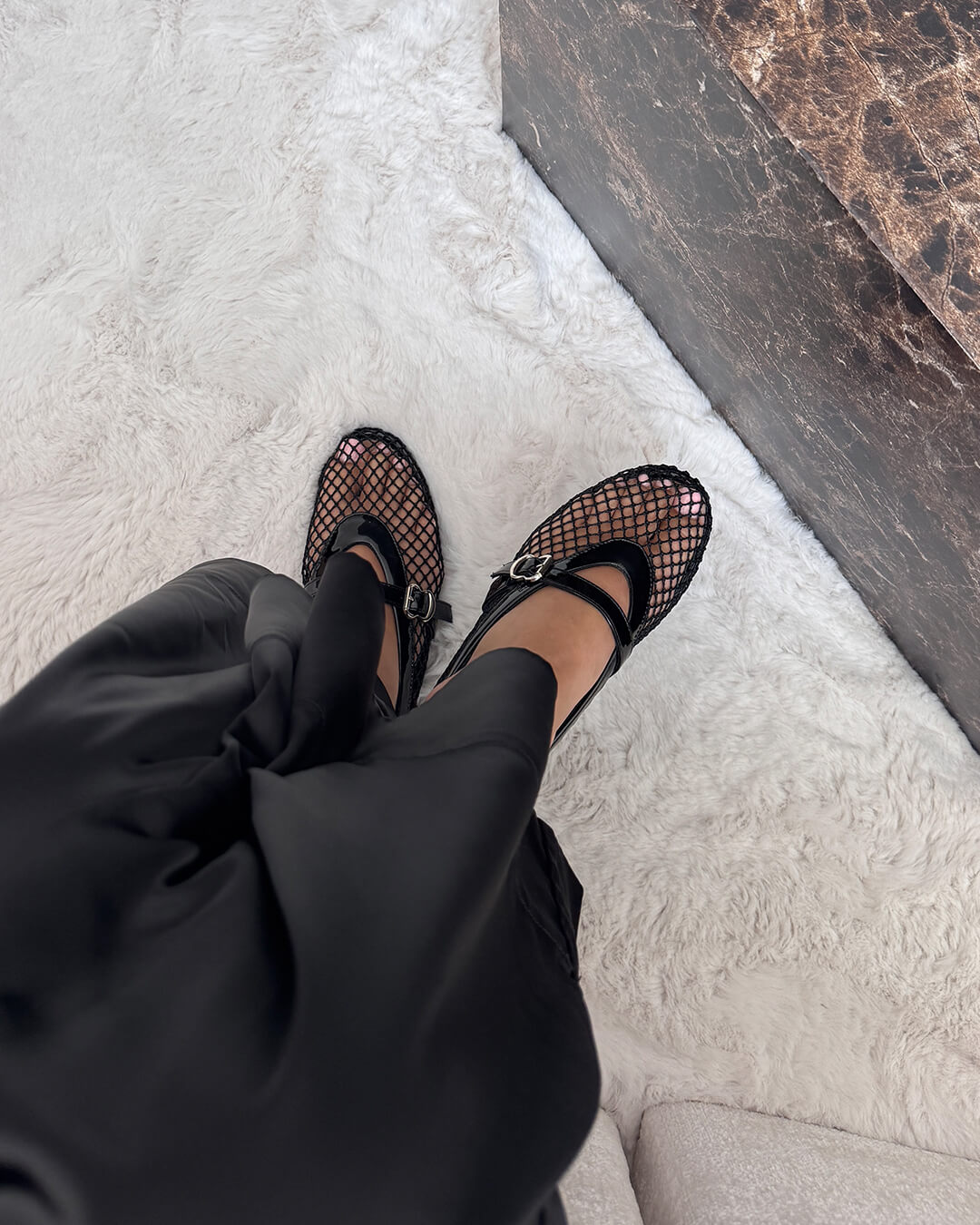 Nerella Mesh Mary-Janes | Luftige Mesh-Ballerinas mit Riemchen & stylischer Passform