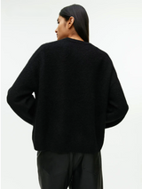 PureEase Sweater Damen schwarz minimal chic
