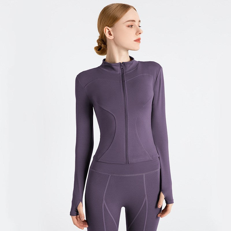 Sportjacke Damen in Lila, figurbetont & atmungsaktiv
