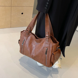 Amber | Stilvolle Schultertasche aus veganem Leder mit Crossbody-Option