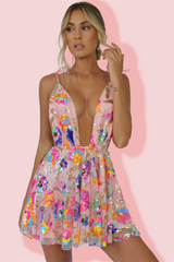 Isladora Glitzer-Sommerkleid – Vorderansicht