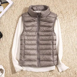 Avelyn Daunenweste Damen in Taupe-Grau – eleganter Alltagslook