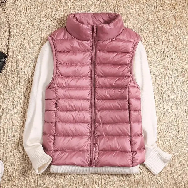 Avelyn Daunenweste Damen in Rosé – ultra-leicht, ärmellos