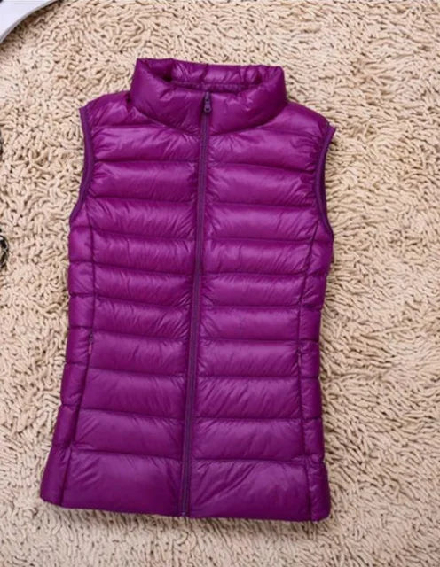 Avelyn Daunenweste Damen in Orange – warme, leichte Weste