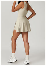 Nova Mini Kleid in Creme – Sommerkleid mit Bindeband und Rückenausschnitt
