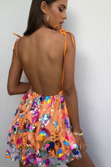 Isladora Paillettenkleid – seitliche Ansicht