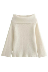 Charmelle Off-Shoulder Pullover Damen creme cozy
