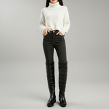 Narella Snowline Overknee Boots | Warme Gefütterte Damen Winterstiefel mit Schleife
