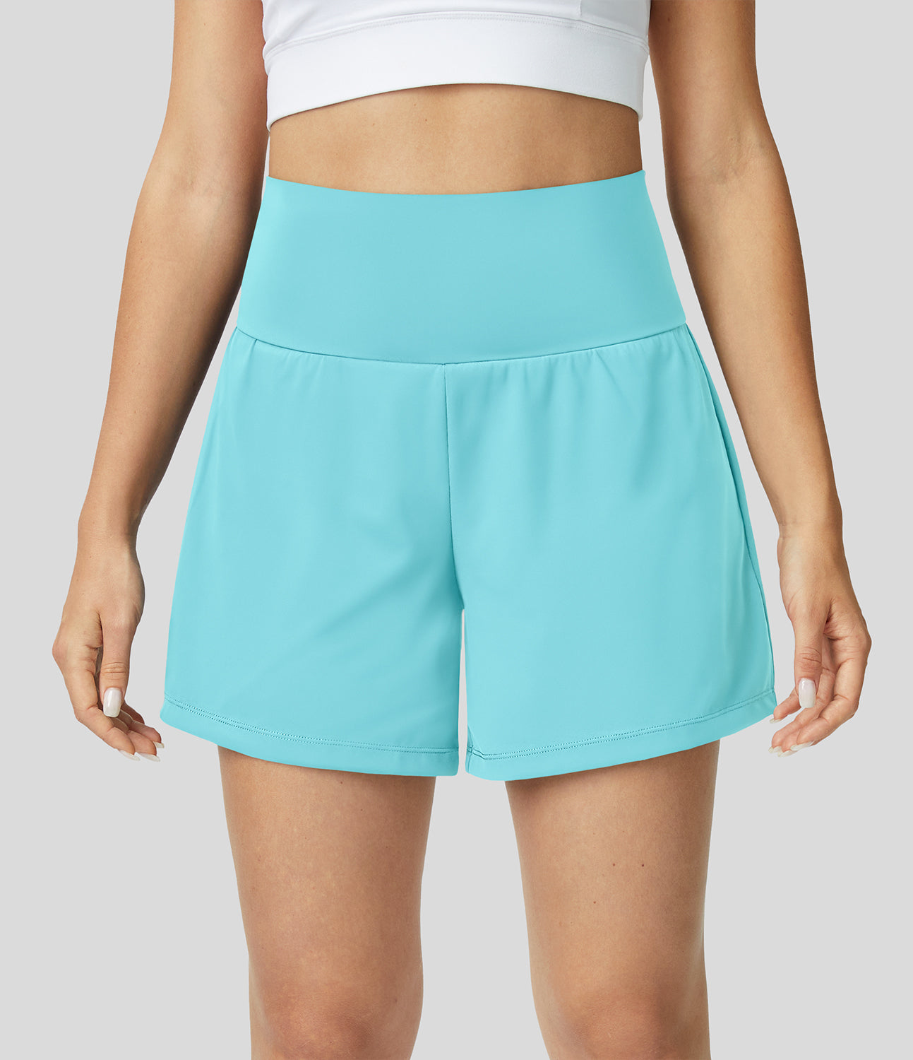 Neréa Shorts Laufen Damen in Hellblau mit Zipper-Tasche
