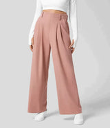 Faye Hose beige mit elastischem Bund und eleganter Passform
