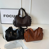 Amber | Stilvolle Schultertasche aus veganem Leder mit Crossbody-Option