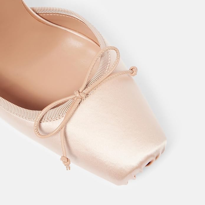 Seraphine Ballet Heels in Blush Satin – elegante High Heels mit Schleifen