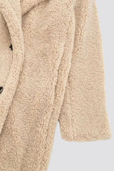 Luxe Teddy Coat | Langer Damen-Wintermantel aus Faux-Fur mit Double-Breasted Look