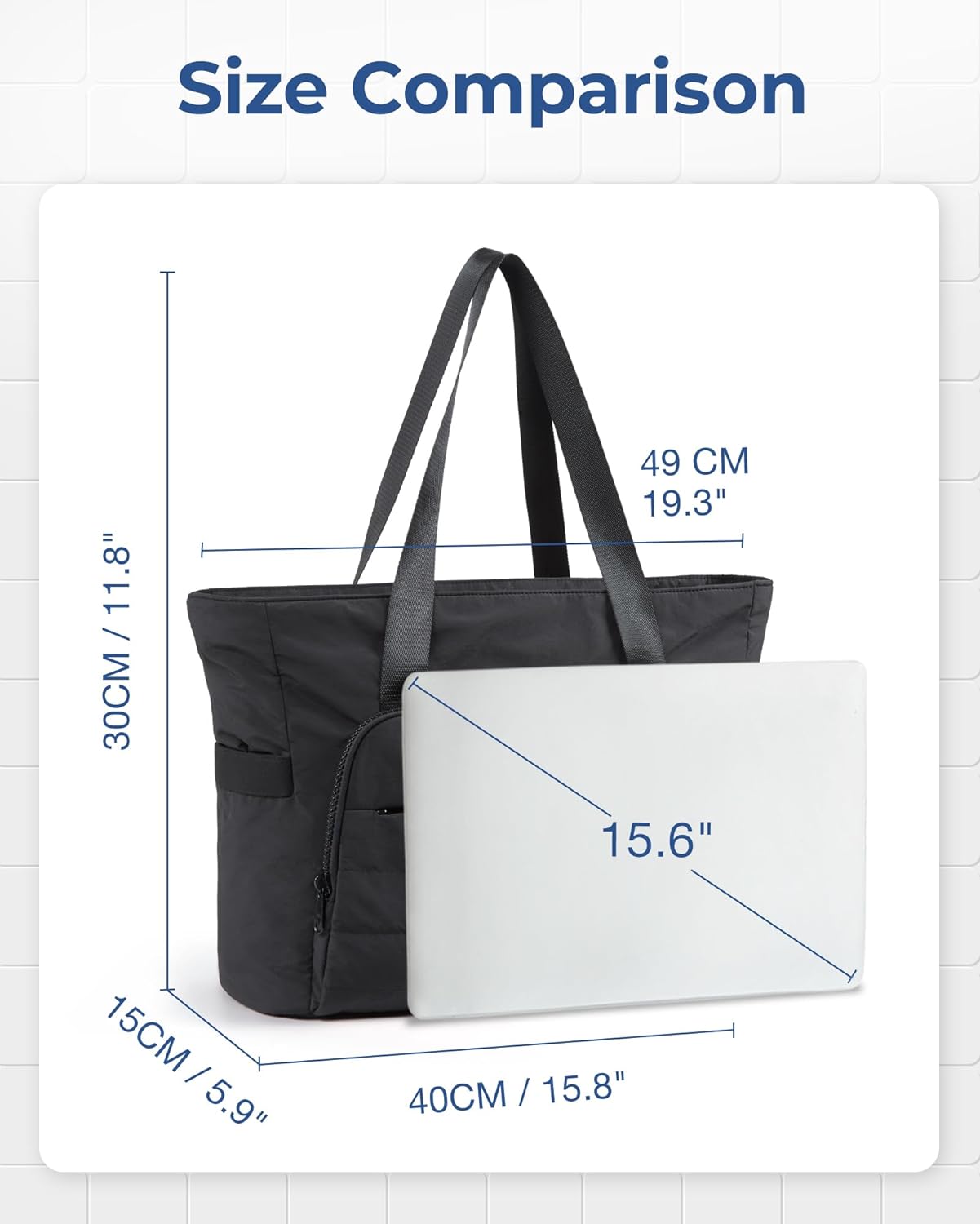 FlexiTote | Geräumige Schultertasche für Alltag, Büro & Reisen