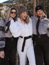 Avelisse | Luxuriöser Ski-Jumpsuit für Damen mit Kunstfell & Taillenschnitt
