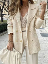 Evianne Regular Fit Damenblazer in Creme – eleganter Look mit Hose