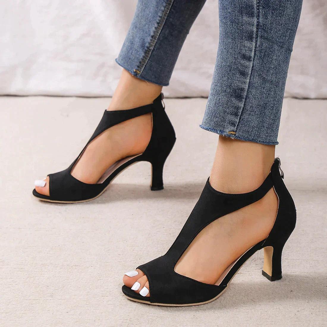 Elegante Selvara Sandaletten in Schwarz mit Absatz für Damen