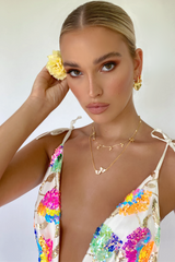 Isladora Glitzer-Sommerkleid mit Pailletten – Nahaufnahme