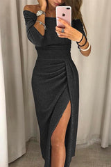 Kyelle Abendkleid in Schwarz mit eleganter Silhouette
