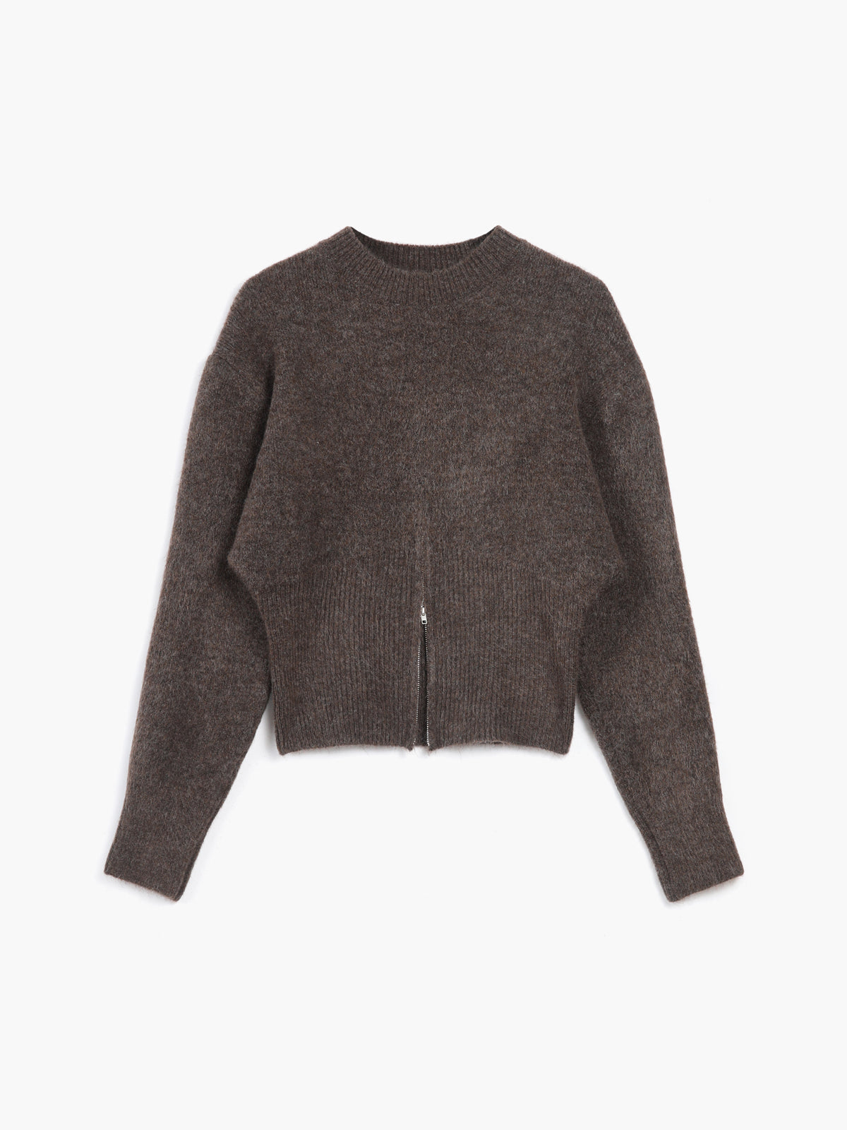 Weicher Damen-Strickpullover mit Half-Zip zum Kombinieren