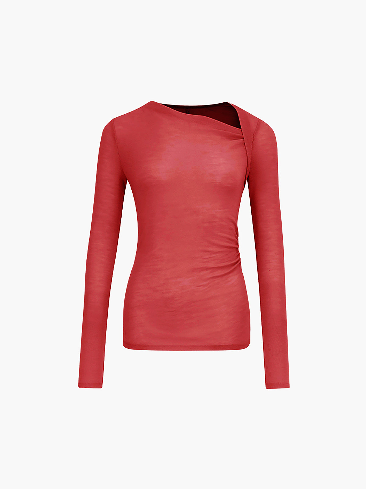 Talaine Elyra asymmetrisches Strick-Top in Rot für Damen