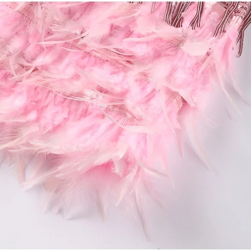 Élora | Federbesetztes Mini-Kleid – Luxus & Glamour für unvergessliche Nächte