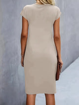 Katrien Midi-Kleid in Beige – Femininer Look für besondere Anlässe