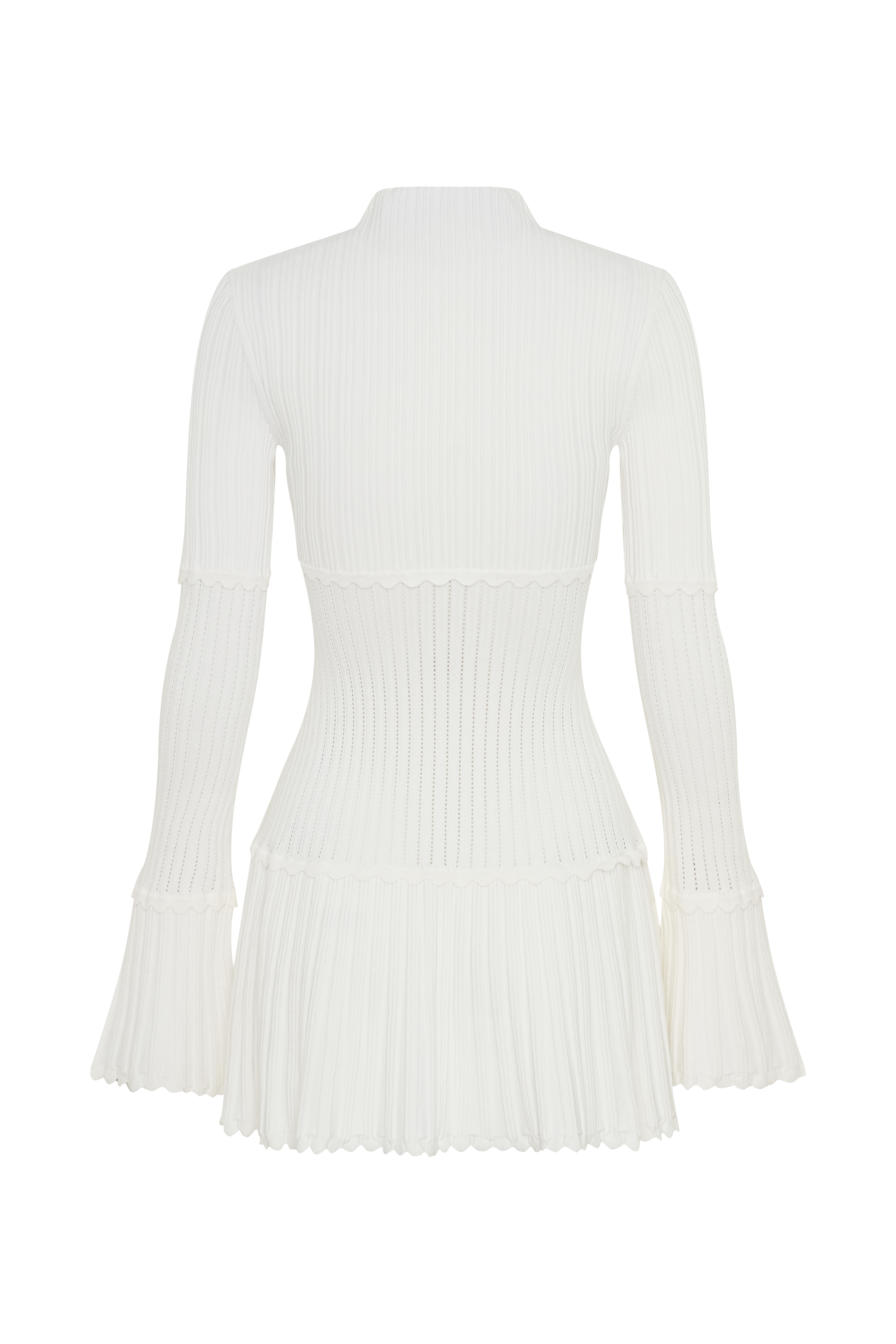 Elowen | Elegantes Minikleid mit Stehkragen & ausgestellten Ärmeln