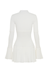 Elowen | Elegantes Minikleid mit Stehkragen & ausgestellten Ärmeln