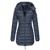 Aurelia Steppjacke in Marine – seitliche Ansicht