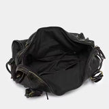 Schwarze Maverick Schultertasche aus veganem Leder