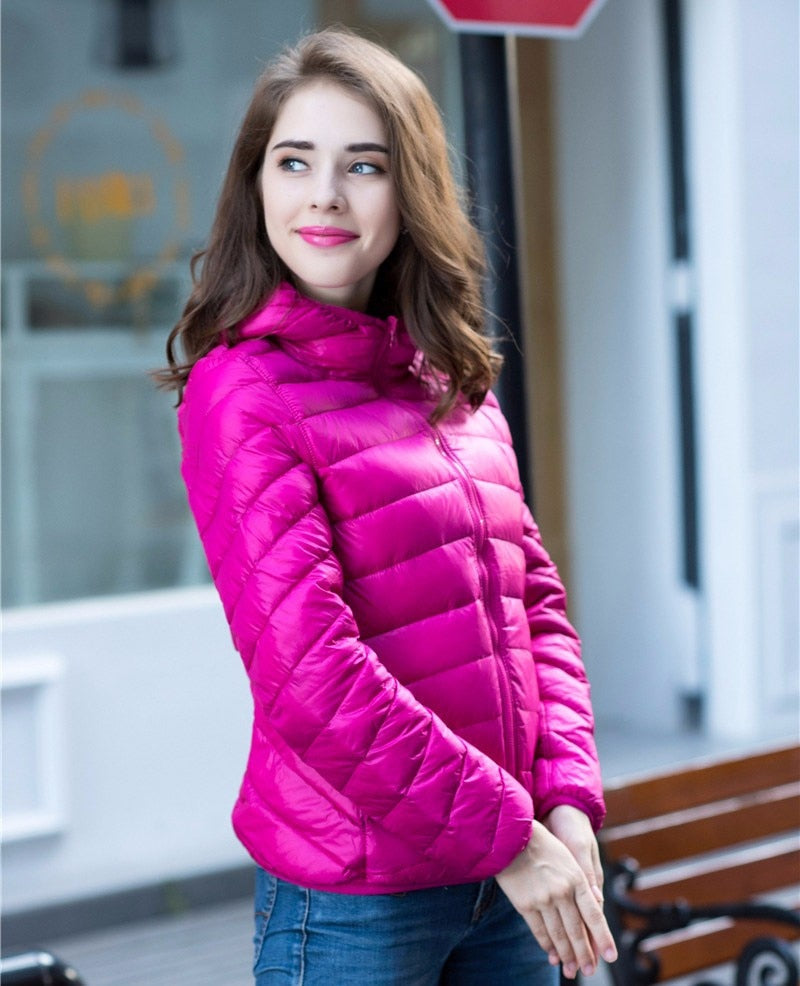 Velmora | Wende-Daunenjacke für Damen – Leicht, Warm & Wasserabweisend