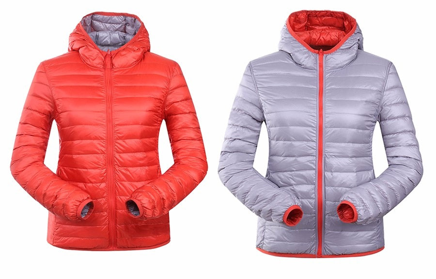 Velmora | Wende-Daunenjacke für Damen – Leicht, Warm & Wasserabweisend