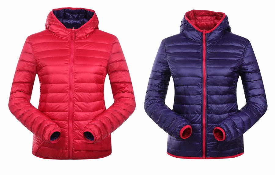 Velmora | Wende-Daunenjacke für Damen – Leicht, Warm & Wasserabweisend