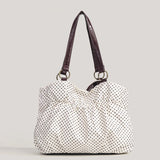 Rosalie Tasche mit Punkte-Print und Spitzenrand