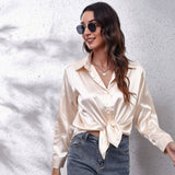 Solira Satinbluse Damen Creme
