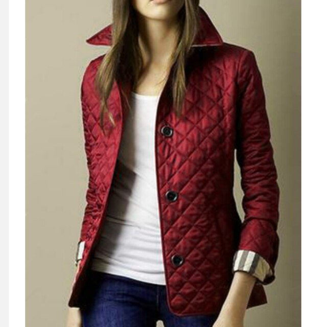 Damen Steppjacke in Rot – Quinara Quilted Coat
