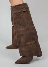 Lily Classic | Kniehohe Stiefel mit Spitzem Zeh & Geradem Schaft