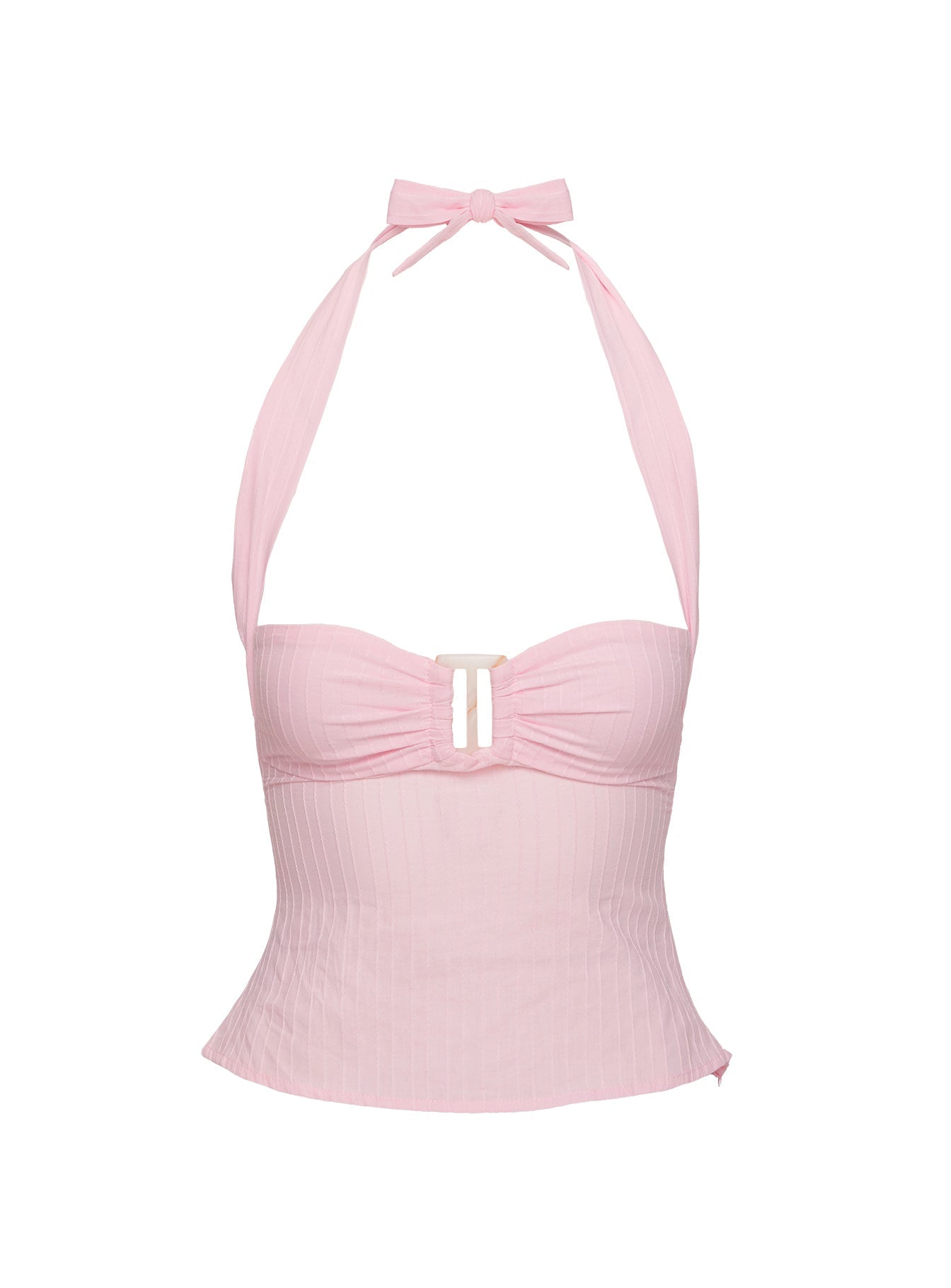 Almira Halter-Top in Pink – Produktansicht ohne Modell