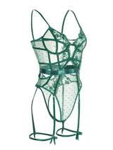 Verleina Dessous Set | Luxus-Spitze mit Stickereien & Strumpfhaltern