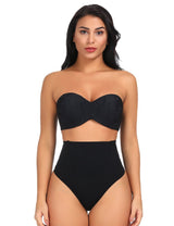 Shapewear String Damen Schwarz Bauchweg unsichtbar – IVY Tummy Shaper von Talaine, Vorderansicht