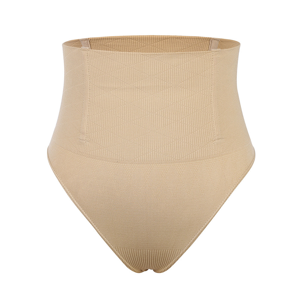 Shapewear String Damen Beige Bauchweg unsichtbar – IVY Tummy Shaper von Talaine, Rückansicht