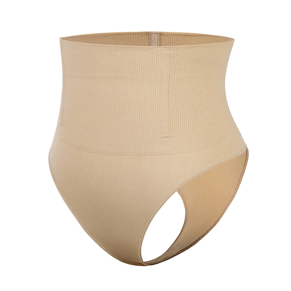 Shapewear String Damen Beige Bauchweg unsichtbar – IVY Tummy Shaper von Talaine, Vorderansicht