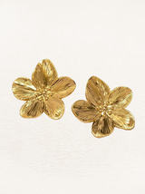 Fleur de Luxe Blüten-Ohrringe Edelstahl 18K vergoldet