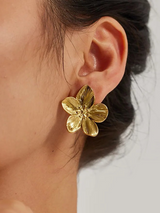 Fleur de Luxe Blüten-Ohrringe Damen in Gold