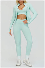 Averia Sculpt Sport Set | 3-teiliges Sportoutfit mit Leggings, BH & Jacke