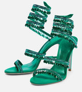 Zyrelia Crystal Wrap Heels | Elegante Damen Sandalen mit Wickel-Knöchelband
