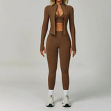 Averia Sculpt Sport Set | 3-teiliges Sportoutfit mit Leggings, BH & Jacke